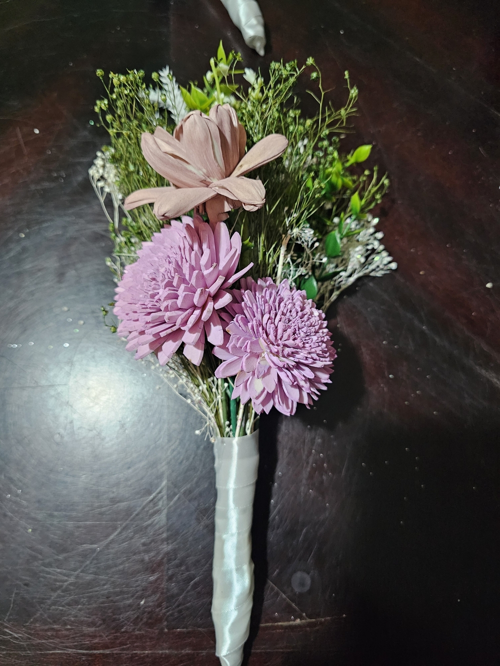 Hand-died Sola Wood Mauve And Lavender Bouquet (3)